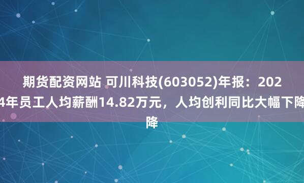 期货配资网站 可川科技(603052)年报：2024年员工人均薪酬14.82万元，人均创利同比大幅下降