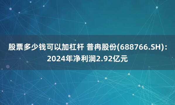 股票多少钱可以加杠杆 普冉股份(688766.SH)：2024年净利润2.92亿元