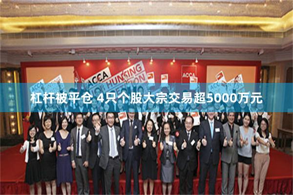 杠杆被平仓 4只个股大宗交易超5000万元
