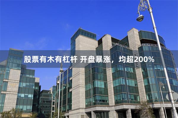 股票有木有杠杆 开盘暴涨，均超200%