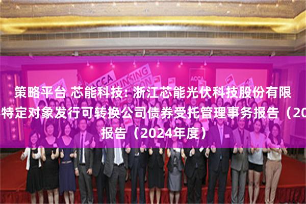 策略平台 芯能科技: 浙江芯能光伏科技股份有限公司向不特定对象发行可转换公司债券受托管理事务报告(2024年度)