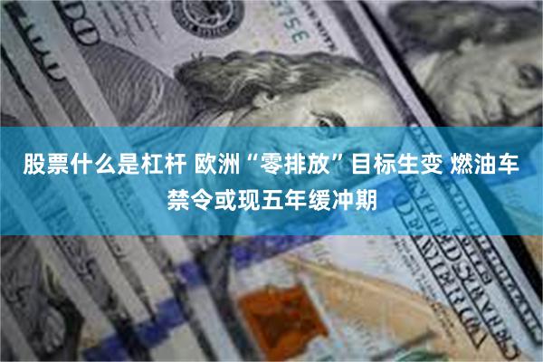 股票什么是杠杆 欧洲“零排放”目标生变 燃油车禁令或现五年缓冲期